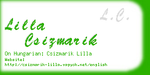 lilla csizmarik business card